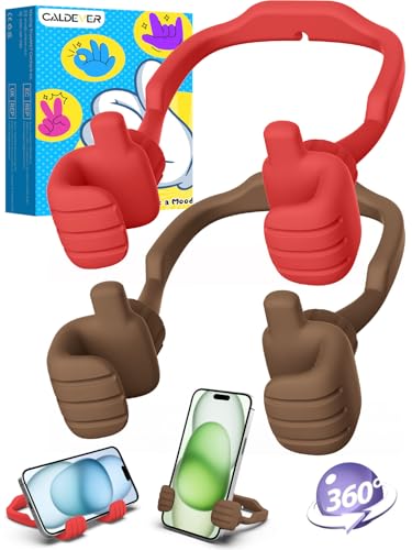 Stocking Stuffers for Teens Girls Boys Gifts for Christmas Cell Phone Stand - color: Red & Brown