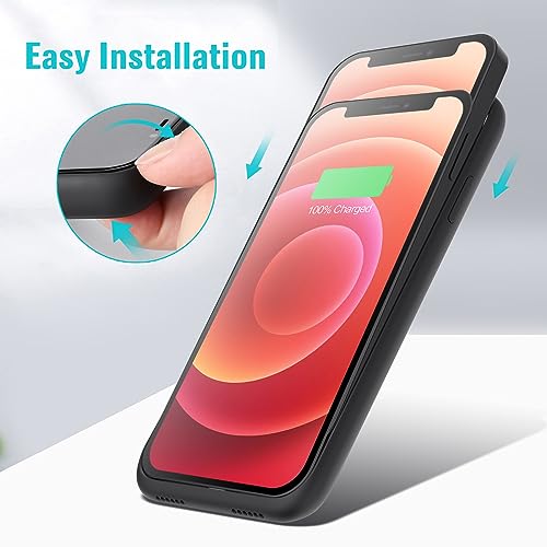 Battery Case for iPhone 12/12 Pro,[6800mAh] Protective Portable Charging Case Rechargeable Charger Case Extended Battery Pack for iPhone 12/12 Pro (6.1inch)