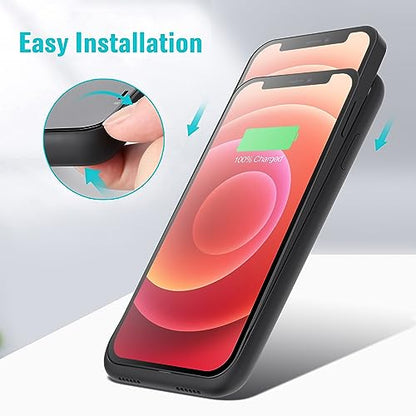 Battery Case for iPhone 12/12 Pro,[6800mAh] Protective Portable Charging Case Rechargeable Charger Case Extended Battery Pack for iPhone 12/12 Pro (6.1inch)