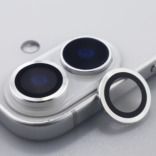 for iPhone 17 Camera Lens Protector Metal Tempered Glass Screen Accessories Cover (Silver) - color: Silver