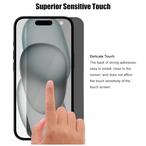 3 Pack Privacy Screen Protector For iPhone 15 (6.1")