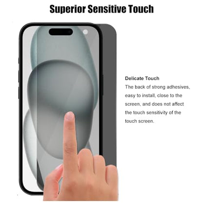 3 Pack Privacy Screen Protector For iPhone 15 (6.1")