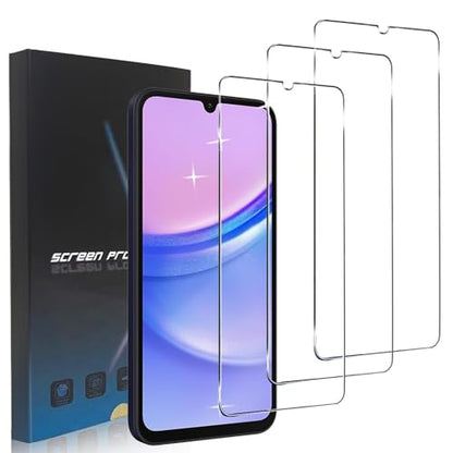 HD Glass Film for Samsung Galaxy A15 4G/A15 5G 6.5" Tempered Glass Screen Protector, Anti-scratch, Bubble-Free, Easy Install, 3 Pack - size: Samsung Galaxy A15