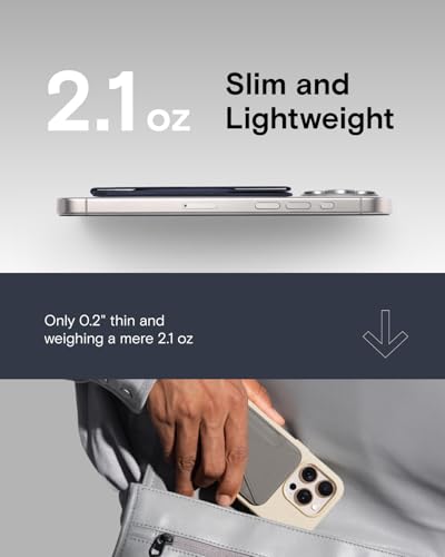 MOFT Magnetic Wallet Stand Compatible with iPhone 17/16/15/14/13/12 Series, Angle Adjustment & Magsafe Compatible MOVAS Phone Stand,Navy Blue - color: Navy Blue, size: Standard