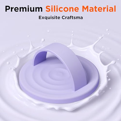 Magnetic Phone Grip Ring, Compatible with MagSafe, Upgraded Liquid Silicone for Secure Comfort, Rotating Finger Loop Ring Grip Holder for iPhone 17/16/15/14/13/12 Pro Max Plus, Lilac Purple - color: Lilac Purple