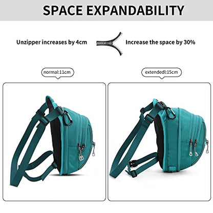 Peicees Motorcycle Leg Bag for Men Womens Thigh Bag, Expandable - color: Lake Blue