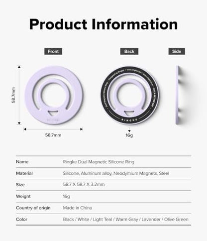 Ringke for MagSafe Phone Grip [Double Sided Magnetic Holder] Lavender - color: Lavender