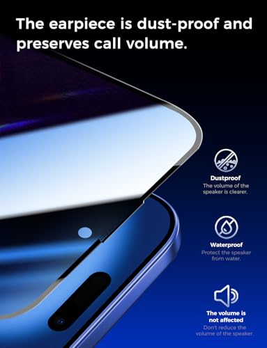 MAGIC JOHN for iPhone 16 Privacy Tempered Glass Screen Protector Anti-peek - size: iPhone 16-6.1 inch