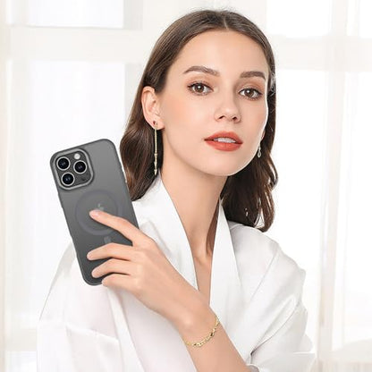 BENTOBEN Magnetic for iPhone 16 Pro Max Case,(Compatible with MagSafe) (Military Grade Drop Protection) Slim Translucent Matte Shockproof with Anti-Fingerprint Phone Case 6.9",Gray - color: Gray