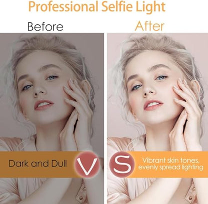 Selfie Light for iPhone 16 Pro Max Case with LED Built-in Light-Up Fill Light Rechargeable for TIK Tok/Stream/Makeup/Live/Video- Selfie (2 Models, 3 Level Brightness) Crystal Clear - size: for iPhone 16 Pro Max