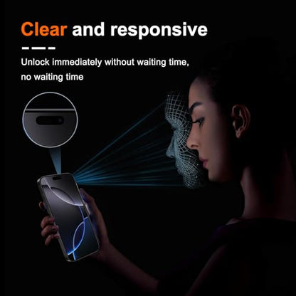 2 Pack for iPhone 15 Privacy Screen Protector,Anti Spy Tempered Glass, Anti-Scratch,Case Friendly 【Easy install】