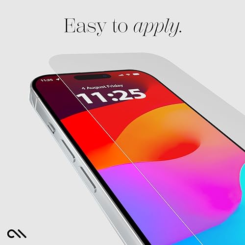 Case-Mate iPhone 15 Pro Max Screen Protector - 6.7 Inch - Anti-Scratch Tempered Glass with Shatter Protection - Durable 9H Glass with Touch Sensitivity, High Clarity, Case Friendly, Easy to Apply - size: iPhone 15 Pro Max