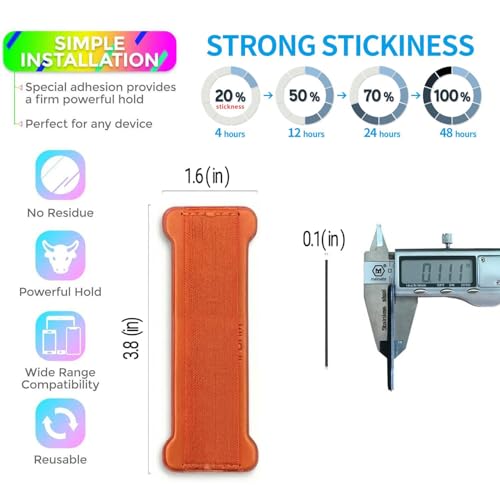 Hand Holder Strap for Smartphones&Tablet, Handle Grip (Orange)-2Pack - color: Orange