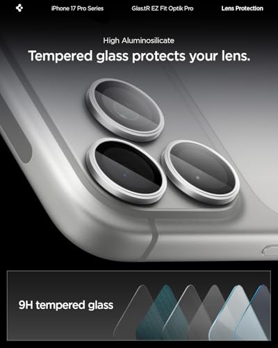 Spigen Camera Lens Protector for iPhone 17 Pro Max / 17 Pro - Silver - color: Silver - iPhone 17 series