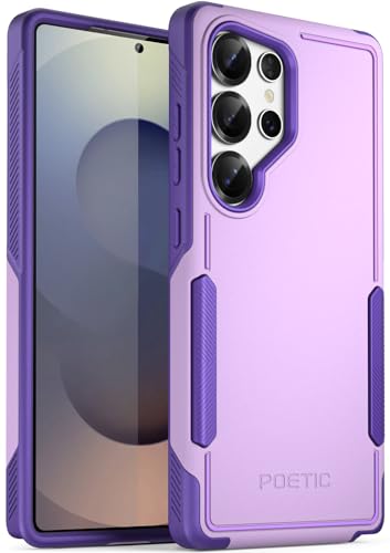Poetic Neon Case for Samsung Galaxy S25 Ultra 5G, Dual Layer Heavy Duty Rugged Lightweight Slim Shockproof Protective Cover Phone Case, Purple - color: Purple