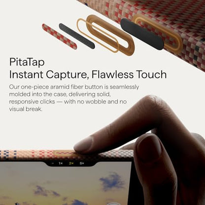 pitaka for iPhone 17 Pro Case 6.3" with Camera Control Button, Compatible with MagSafe, Ultra-Slim Case with Caseless Touch Feeling, 1500D Aramid Fiber Woven, Sunset - color: Sunset