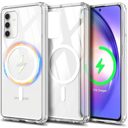 YZB for Galaxy A15 5G Phone Case, MagSafe Compatible, Crystal Clear | Compatible with Samsung Galaxy A15 5G, Magnetic Design, Yellowing Resistant, Scratch-Resistant Back - color: Crystal Clear, size: Galaxy A15 5G