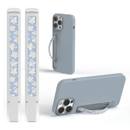 SleekStrip SleekGrip-Essential Ultra Thin Phone Grip Stand,Slim Metal Finger Loop Ring Hand Holder Strap Cell Phone Grips for iPhone 16 Pro Max,17 Air,Android,Case Back - Daisy Bloom 2PK - color: 2PK [ Daisy Bloom ]
