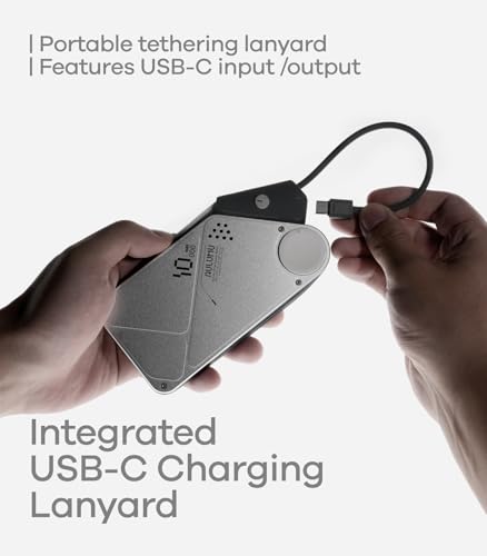 Aulumu M10 Magnetic Power Bank | 10,000mAh iWatch Portable Charger for MagSafe | Built-in Retractable Cables | Flight-Approved for Travel, iPhone 17/16 Series, MacBook, Samsung, Apple Watch, and More