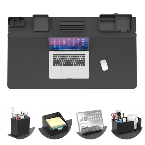 KDD Mouse Pad - Desk Mat with Foldable Phone Holder - Gaming Mousepad with Ultra-Smooth Surface, Non-Slip Base - Keyboard Mat for Home Office Gamer Accessories - size: 27.5" x 11.8"