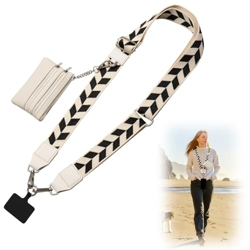 Cell Phone Lanyard Crossbody with Wallet, Versatile Clip and Go Phone Strap - color: C