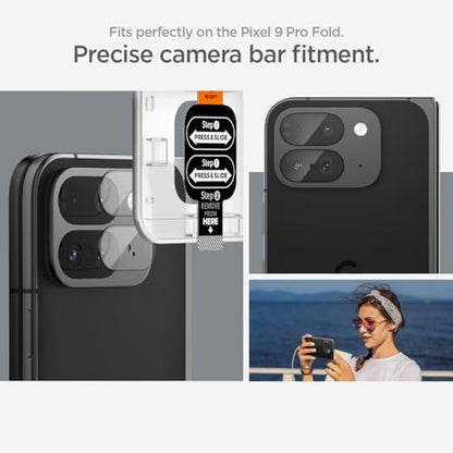 Spigen Glas.tR EZ FIT Optik Camera Lens Protector for Pixel 9 Pro Fold - size: Pixel 9 Pro Fold