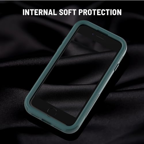 X-belmox Heavy Duty Phone Case for iPhone SE 2022 (3rd Gen) with Glass Screen Protector, 3 in 1 iPhone SE 2020 Case [Shockproof] Rugged Protective [Drop Proof] iPhone 7/8 case 4.7" - Dark Green - color: Dark Green