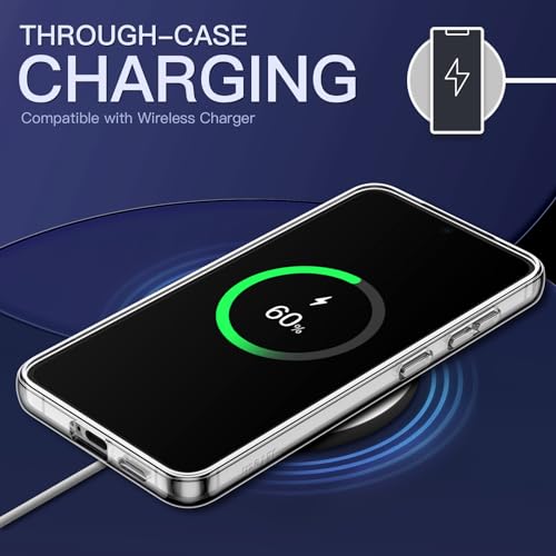 JETech Case for Samsung Galaxy S24 Plus 5G, Non-Yellowing Shockproof Bumper Protective Phone Cover, Anti-Scratch Hard PC Back (Clear) - color: Clear, size: Galaxy S24 Plus