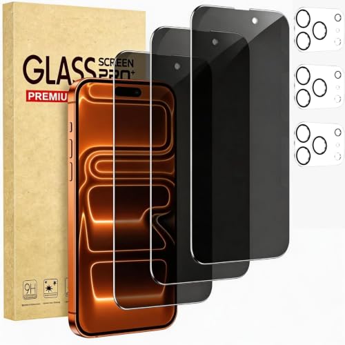 for iPhone17 Pro Max Privacy Screen Protector+Camera Lens Protector