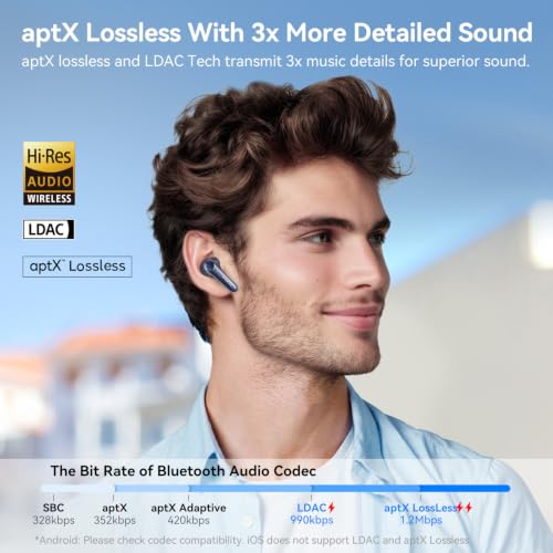 EarFun Air Pro 4 Adaptive Hybrid Noise Canceling Wireless Earbuds, 6 Mics - color: Royal Blue