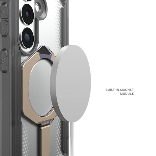 URBAN ARMOR GEAR UAG for Samsung Galaxy S26 Case 6.3" with Kickstand Plasma XTE - Magnetic Charging Compatible Transparent Rugged Military Drop Tested Protective Cover, Ash/Titanium - color: Plasma XTE - Ash/Titanium