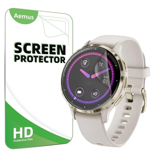 Compatible for Garmin Venu 3S / Venu 4 41mm / vivoactive 6 / vivoactive 5 Screen Protector (4 Pack) Smart Watch Flexible Full Coverage TPU Clear Film (Venu 3S) - size: Venu 4 41mm / Venu 3S / vívoactive 6