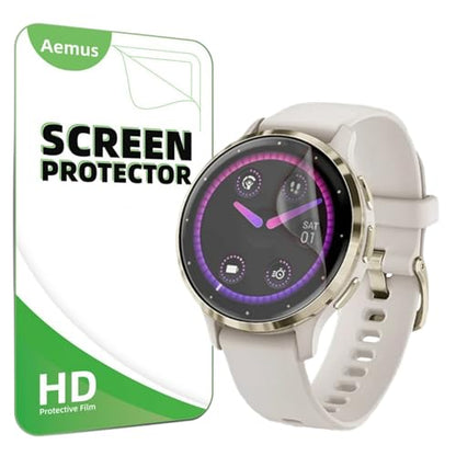 Compatible for Garmin Venu 3S / Venu 4 41mm / vivoactive 6 / vivoactive 5 Screen Protector (4 Pack) Smart Watch Flexible Full Coverage TPU Clear Film (Venu 3S) - size: Venu 4 41mm / Venu 3S / vívoactive 6