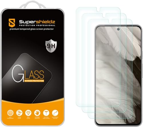 Supershieldz (3 Pack) Designed for Google Pixel 8 Tempered Glass Screen Protector, Anti Scratch, Bubble Free