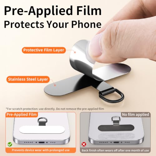 saxsion Lanyard for Phone, Self-Locking Phone Wrist Strap with 0.4mm Ultra-Thin Clip & 360° Hook, Anti-Drop and anti theft phone Strap (Gray) - color: Gray