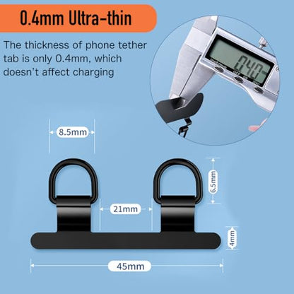 Phone Tether Tab 2pcs,0.2mm Ultra-thin Phone Metal Patch,Universal Phone Lanyard Patch for most phone (I) - color: I