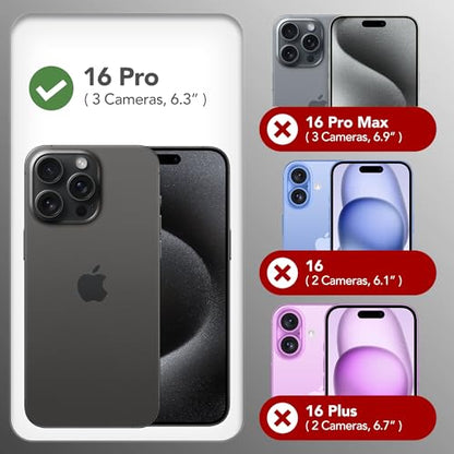 GONEZ Magnetic for iPhone 16 Pro Case, Silicone Cover Black - color: Black, size: Iphone 16 Pro