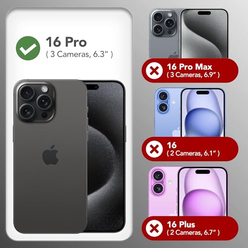 GONEZ Magnetic for iPhone 16 Pro Case, Silicone Cover Black - color: Black, size: Iphone 16 Pro