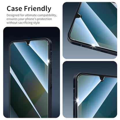 Privacy Screen Protector for Samsung A16/A26/A17, Anti-Spy Tempered Glass, Double Shatterproof 9H Hardness, Private Black Dark Protection, Anti-Scratch Impact Resistant Case-Friendly - 3 Pack - color: A16/A26/A17 Black