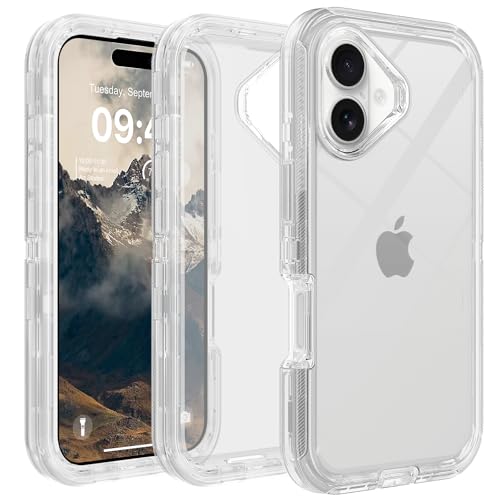 TUTUKII for iPhone 17 Case Clear | Heavy Duty Shockproof, Anti-Drop, Anti-Yellow,Triple-Layer Transparent Protective Phone Cover, 6.3" - color: Clear, size: iPhone 17 6.3"