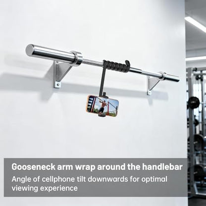 Flexible Phone Holder for Treadmill |Stroller |Wheel |Chair Pole |Stick |Rod |Tube |Shelf | Railing |Cart,35.4" / 90 cm Gooseneck Arm Mount,Compatible with 3.5~7.5" iPhone/LG/Galaxy Smartphone