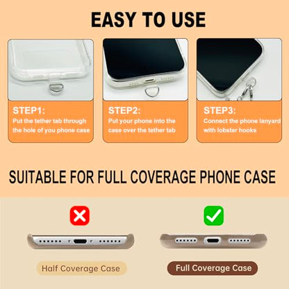 Phone Wrist Strap Metal Phone Chain Wristlet Strap Detachable Cellphone Lanyard Wrist with Tether Tab - color: 20_double-silver