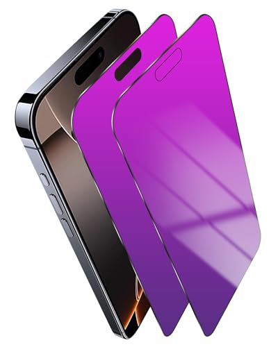 2 Pack for iPhone 16 Pro Max Privacy Screen Protector 6.9 Inch - color: For iphone 16 Pro Max Purple