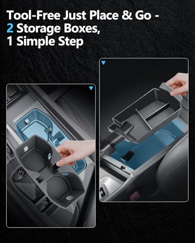 SKTU Upgrade 2Pack 2024-2027 Charger Center Console Organizer Cup Holder - color: 2Pack for Charger CUP & Armrest