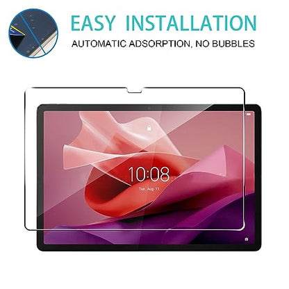 2 Pack Compatible with Lenovo Tab P12 12.7 2023/Lenovo Idea Tab Pro 2025/Yoga Tab Plus 2025 Screen Protector,Full Coverage 9H Tempered Glass Film,HD Clear Scratch Resistant,Bubble-Free