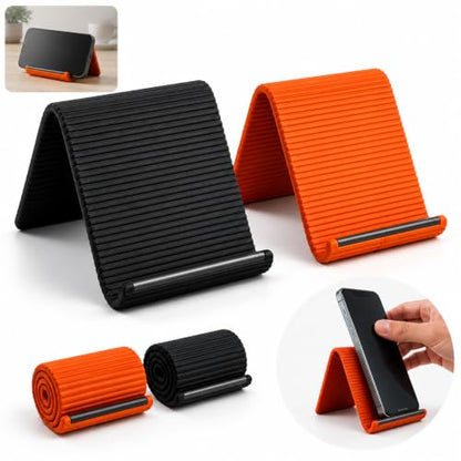 Flexible Silicone Phone Stand, Portable Adjustable Holder with Anti-Slip Design, Universal Desktop Phone Mount for Office and Travel