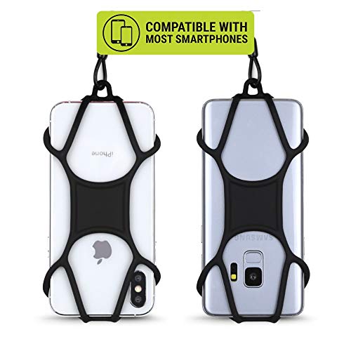 Rugged Phone Lanyard with Coiled Strap and Carabiner – Anti-Theft Cell Phone Tether for Hiking, Travel, Outdoor Use – Universal Phone Strap with Tether Tab, No Adhesive Needed