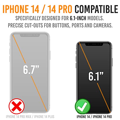 Alpatronix Battery Case for iPhone 14 Pro and iPhone 14 (6.1 inch), Strong Slim Portable Protective Extended Charging Cover with Wireless Charging, Apple Pay, CarPlay (BX14Pro) – Black - size: 6.1 inch