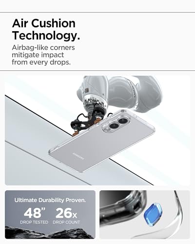 Spigen Liquid Crystal Designed for Galaxy S25 Edge Case (2025) [Anti-Yellowing], [Military-Grade Protection] - Crystal Clear - color: Crystal Clear, size: 6.6in (Galaxy S25 Edge)