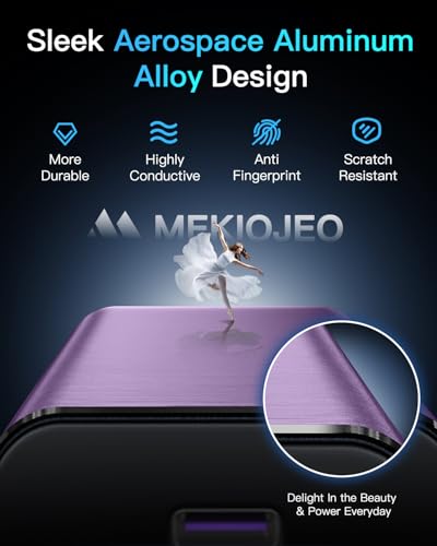 MEKIOJEO 12 Ports Aluminum Alloy 380W Charging Station USB C Charger Block - color: Purple